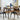 105361-S5 Jedda 5-piece Oval Dining Table Set Dark Walnut