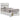 205111T Miranda 51-inch Wood Twin Storage Panel Bed White