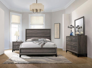 212421Q-S4  Watson Four-piece Queen Bedroom Set Grey Oa