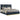 223091NVYKE  Ines 56-inch Fabric Upholstered Eastern King Panel Bed Navy