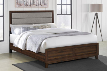 223441Q  Welsley 50-inch Upholstered Queen Bed Walnut