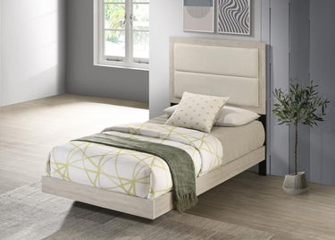 225061T Trenton 54-inch Wood Twin Panel Bed Rustic Cream