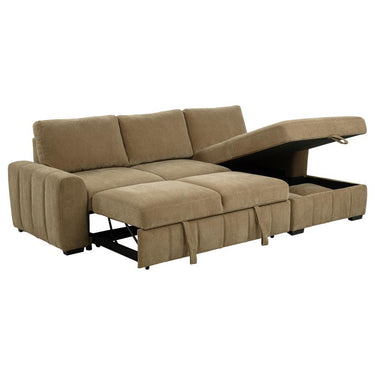 500348  Pastrana Upholstered Sleeper Sectional Sofa RAF Chaise Came