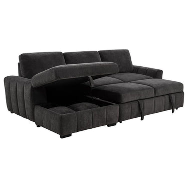 500349  Pastrana Upholstered Sleeper Sectional Sofa RAF Chaise Camel