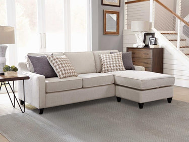 501840  Mcloughlin Upholstered Sloped Arm Sectional Sofa Platinum