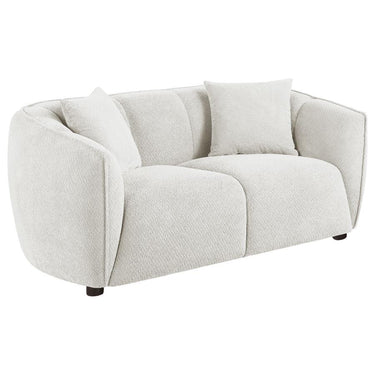 503065  Aleisha Fabric Upholstered Loveseat Sand