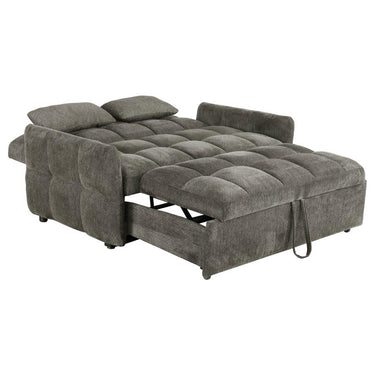 508308  Cotswold Upholstered Convertible Sleeper Sofa Bed Dark Grey