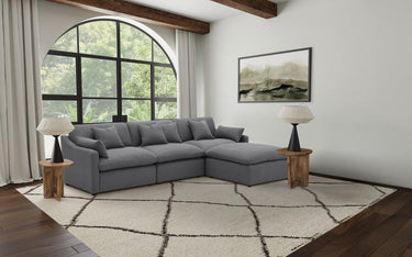 551455-SETB  Hobson 4-piece Upholstered Modular Sectional Sofa Charcoal