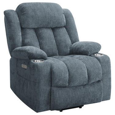602294P  Houston Upholstered Power Lift Recliner Slate Blue