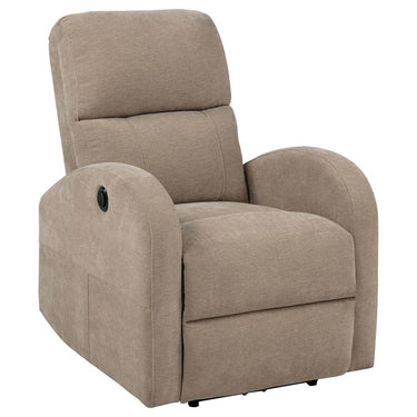 603303P  Grant Fabric Upholstered Power Recliner Chair Camel