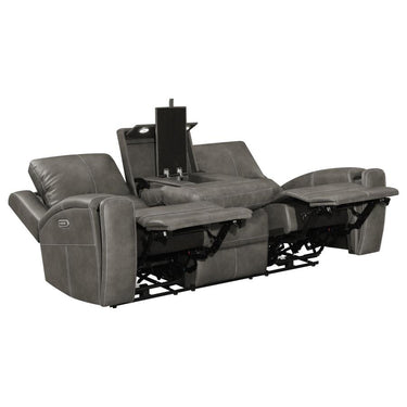 603431PPP   Brickston Triple Power Reclining Sofa Charcoal