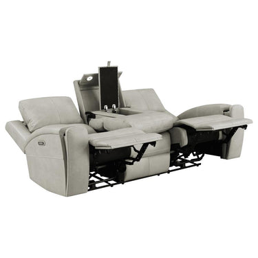 603434PPP  Brickston Triple Power Reclining Sofa Grey