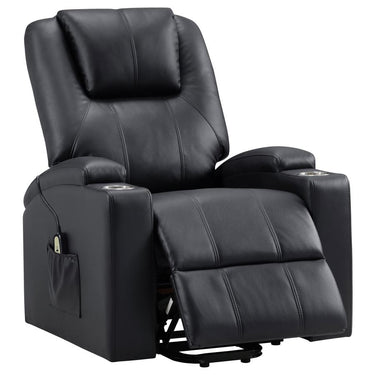 609475P  Armstrong Faux Leather Power Lift Massage Recliner Espresso
