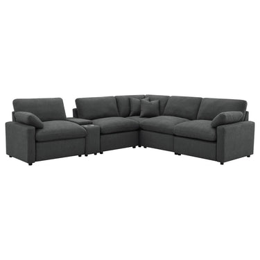609530P-SET  Collins 6-piece Modular Power Reclining Sectional Dark Grey