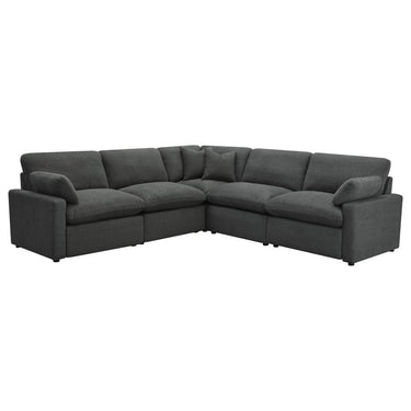 609530P  Collins 5-piece Modular Power Reclining Sectional Dark Grey