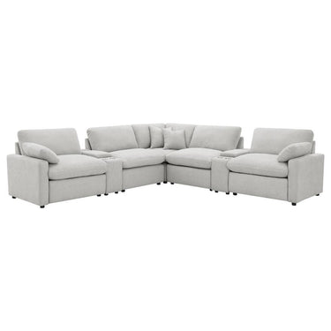 609560P-SET Item Collins 6-piece Modular Power Reclining Sectional Grey