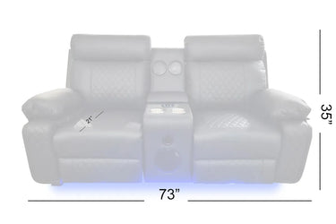 BALTIMORE POWER RECLINER SOFA SET BLACK