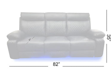 Baltimore Power Recliner Sofa White